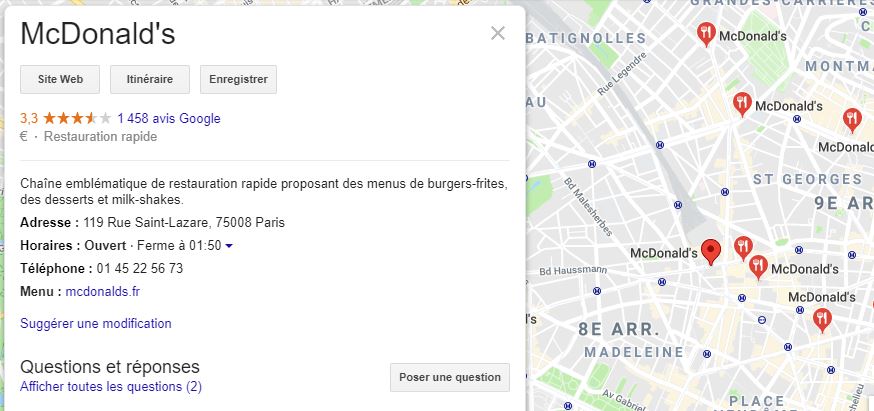 avis google my business 5 etoile